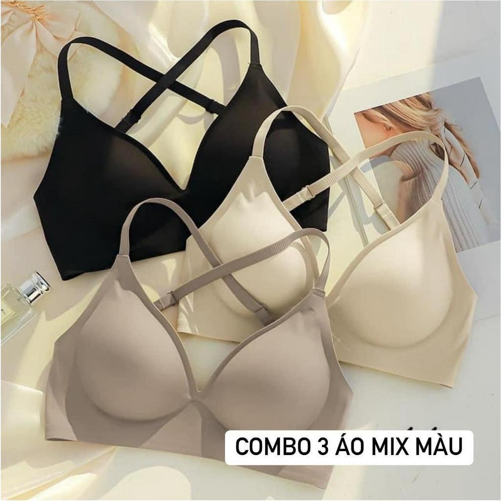 Áo lót nữ combo 3 áo bra nâng ngực 2 kiểu mặc đa năng mặc áo hở lưng váy maxi