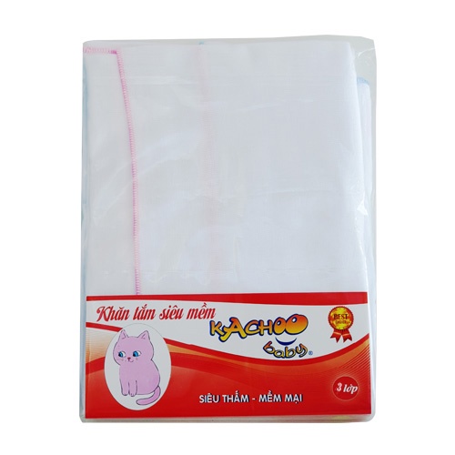 Bịch 2 Khăn tắm cho bé siêu mềm/Khăn gạc nhật 3 lớp/4 lớp KACHOOBABY