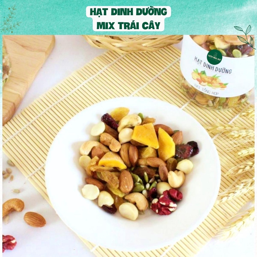 Hạt dinh dưỡng tổng hợp nhiều loại mix trái cây sấy ăn vặt healthy, tốt cho sức khỏe by Tiệm nhà Mơ