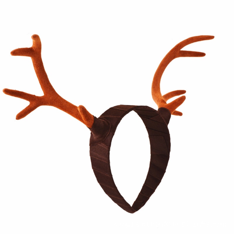 Flgo Băng Đô Rửa Mặt / Trang Điểm Mềm Mại Hình Sừng Hươu Giáng Sinh Đáng Yêu Dành Cho Bé Gái