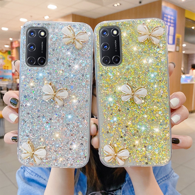 Ốp Điện Thoại Mềm Họa Tiết Kim Cương Bóng Cho OPPO A95 A55 A94 A53 A52 A92 A5 A3S A7 A5S A74 A54