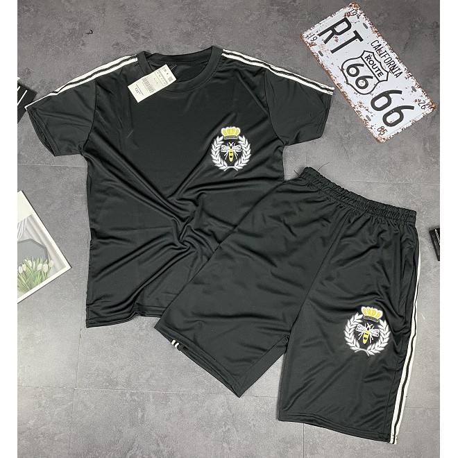 Bộ hè nam, bộ thun nam cộc tay In logo vương miện hàng Full size - BN08 | BigBuy360 - bigbuy360.vn