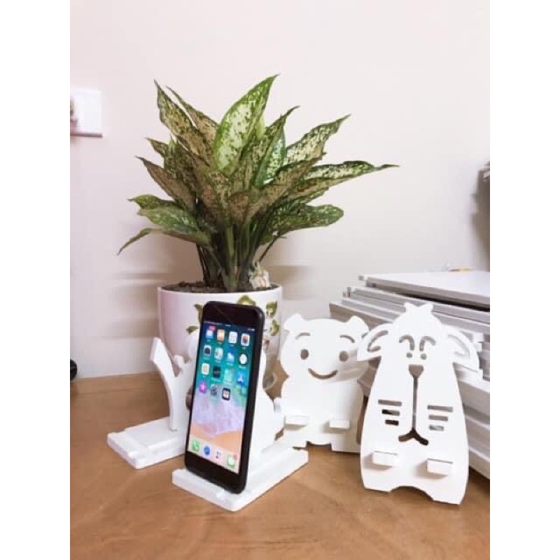 Giá đỡ điện thoại, giá đỡ ipad bằng gỗ, có nhiều hình thú ngộ nghĩnh