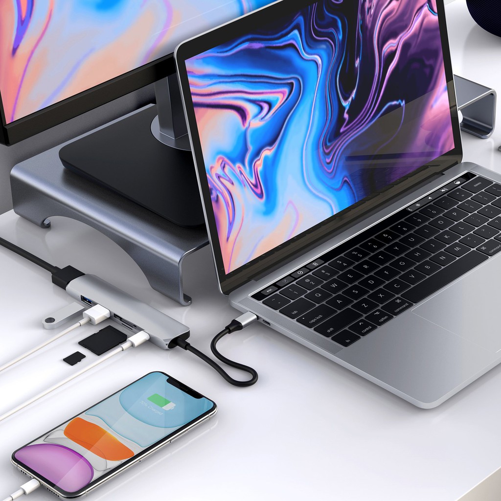 Cổng chuyển HyperDrive BAR 6-in-1 USB-C Hub cho Macbook, PC & Devices - HD22E