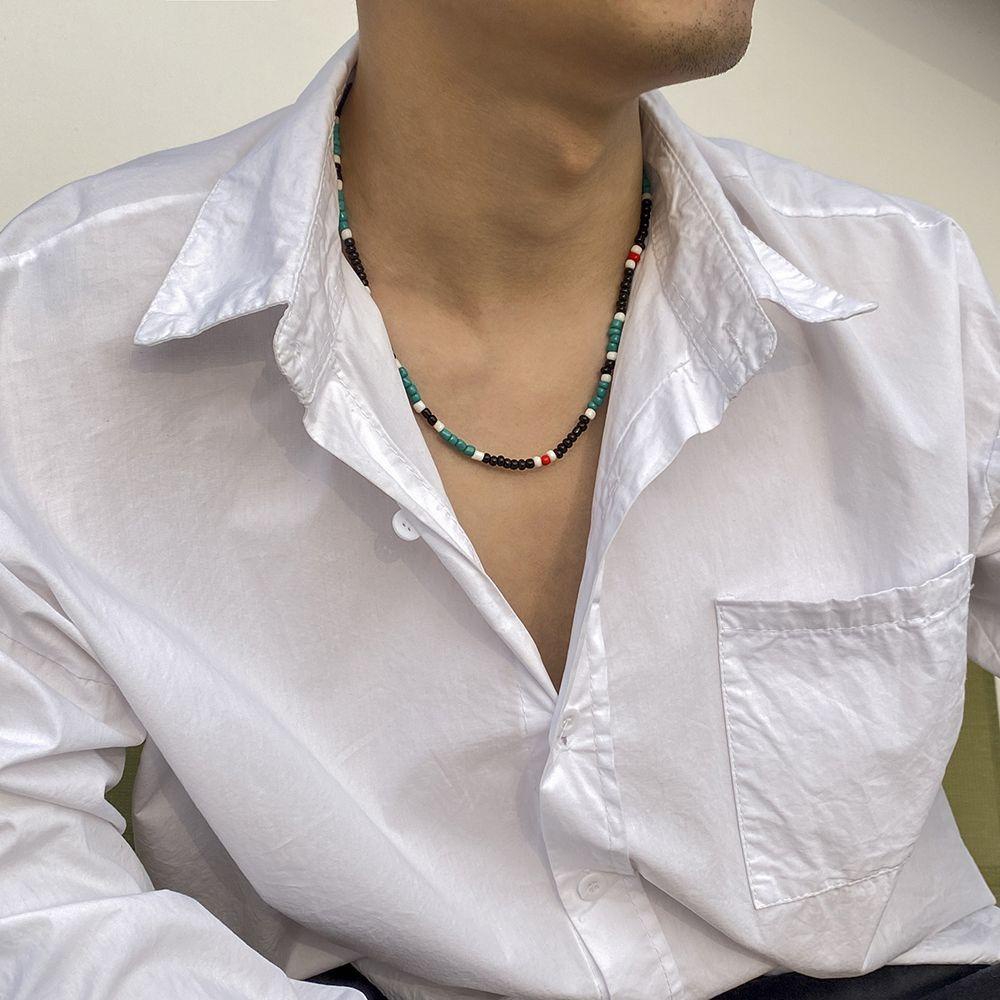 USNOW Vòng cổ Chuỗi Hạt Nhiều Màu Phong Cách Boho Đơn Giản Cho Nam Và Nữ