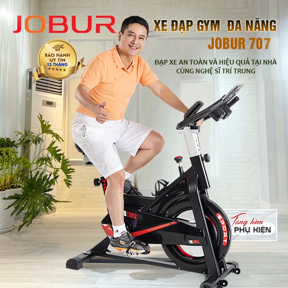 Xe đạp tập gym tại nhà chính hãng Jobur, xe đạp đa năng tại nhà, tặng kèm bình giữ nhiệt và tai nghe