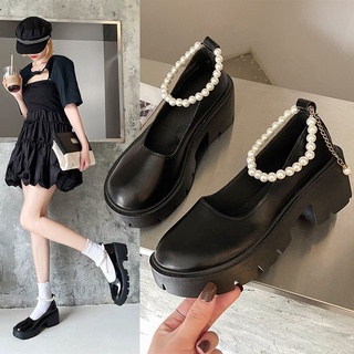 Giày Cao Gót Phối Khóa Ngọc Trai Thời Trang Hàn Quốc Cho Nữ