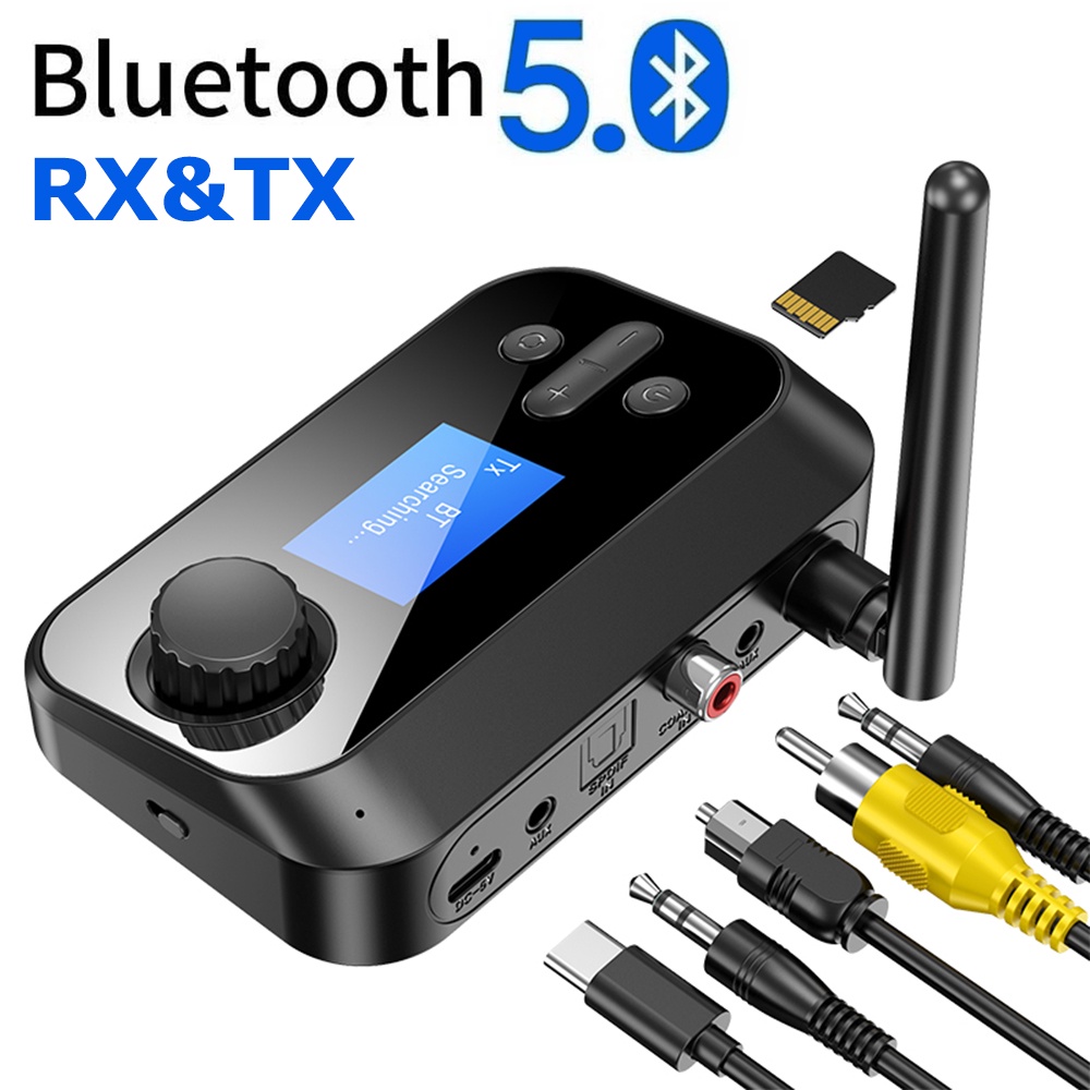 Bộ Thu Tín Hiệu Âm Thanh Bluetooth 5.0 AUX 3.5mm RCA Cho TV PC Xe Hơi