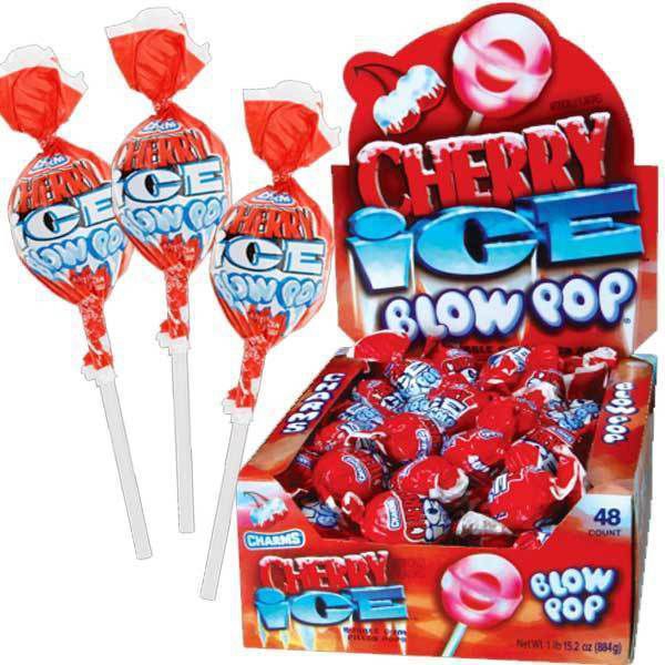 Kẹo Mút Nhân Gum Cherry Ice Blow Pop