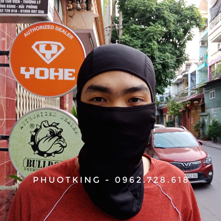 [Ninja 3in1 - vải lưới] Khăn Trùm Đầu Ninja chống nắng, đội mũ fullface vải lưới