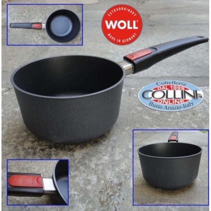 Quánh chống dính bếp từ Woll diamond lite 18cm - Tay cầm có thể tháo rời, dùng được cho máy rửa bát