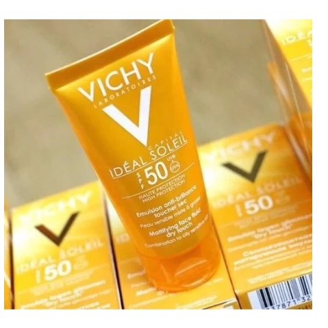 Kem Chống Nắng Không Màu Không Gây Nhờn Rít Vichy SPF 50 Ideal Soleil 50ml