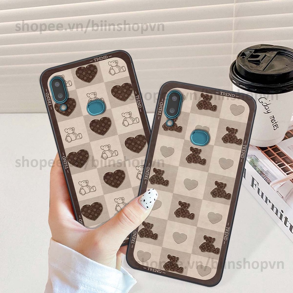 Ốp Samsung A10s caro trái tim nhiều màu sắc, đầy cá tính, khẳng định phong cách