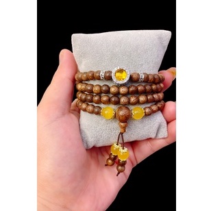 Vòng Tay Trầm Hương 108 Hạt Mix Char pandora