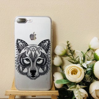 Ôp lưng Iphone dẻo trong sói hoa Mandala