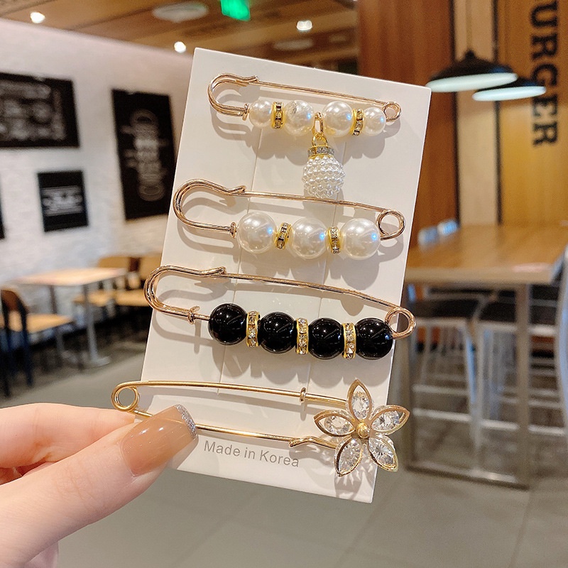 Set 4/10 Ghim Cài Áo Ngọc Trai Sang Trọng