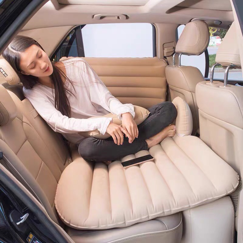 Nệm hơi chất cao su mặt nhung cao cấp sử dụng trên xe hơi kích thước 135 x 45 x 85cm tặng kèm bơm