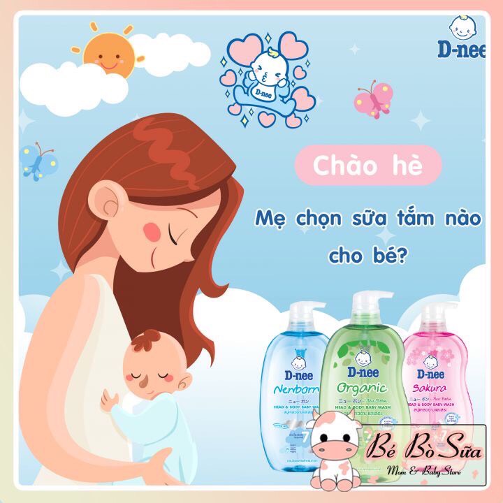 Chai Sữa tắm gội toàn thân Dnee Pure cho bé