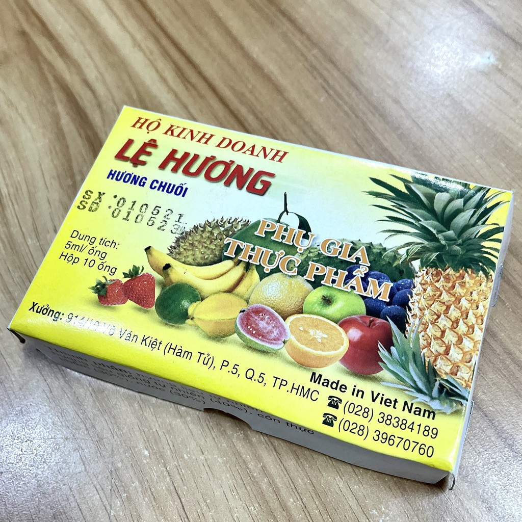 Dầu chuối Lệ Hương- 1 hộp 10 ống hạn sử dụng 30/9/2022