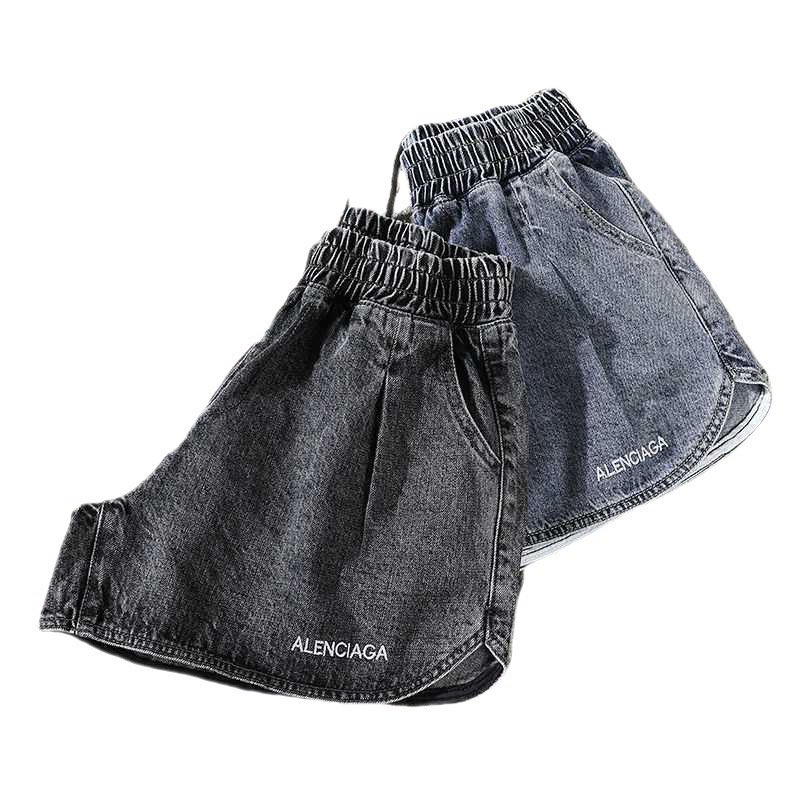 quần short jean nữ lai bầu thêu chữ style hàn quốc thời trang
