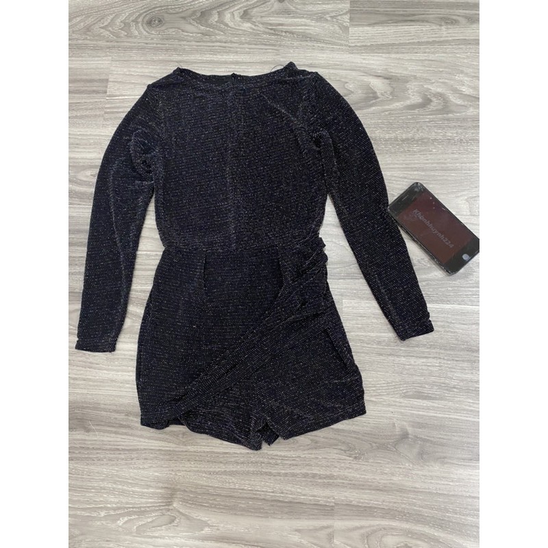 Jumpsuit nhũ tay dài,hình thật