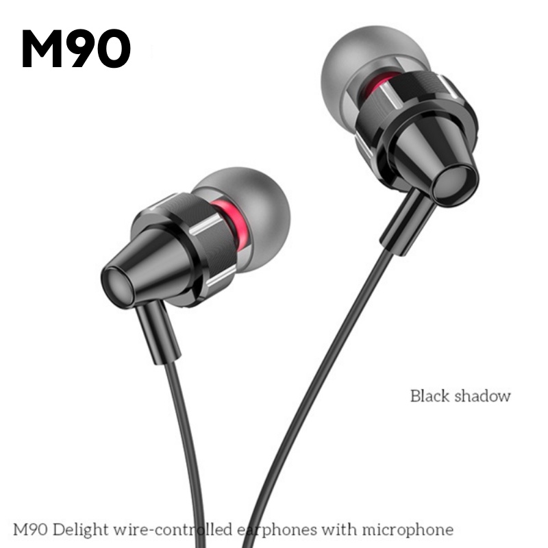 Tai Nghe Có Dây Nhét Tai Gaming Chính Hãng M90 Chống Ồn Bảo Hành 1 Đổi 1 Trong 1 Tháng