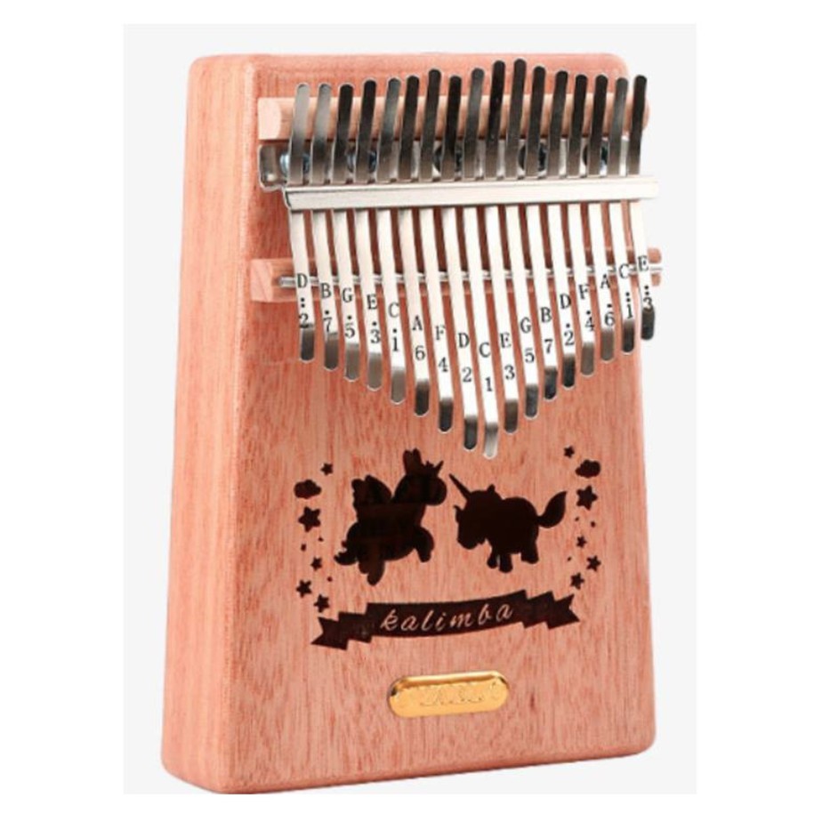 Đàn Kalimba Woim gỗ tròn hoa 17 phím - Thumb Piano 17 keys - HÀNG CÓ SẴN