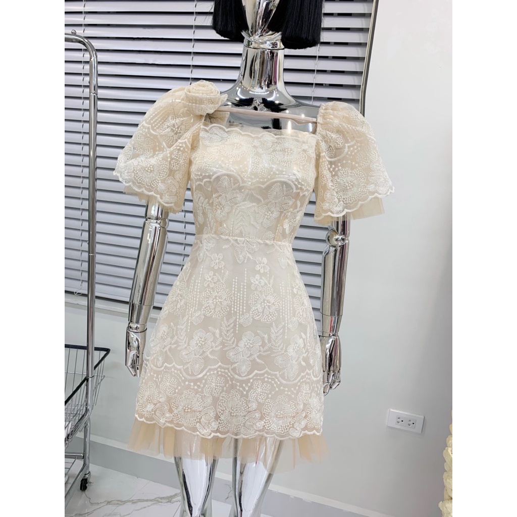 Váy ren hoa cao cấp Ashley