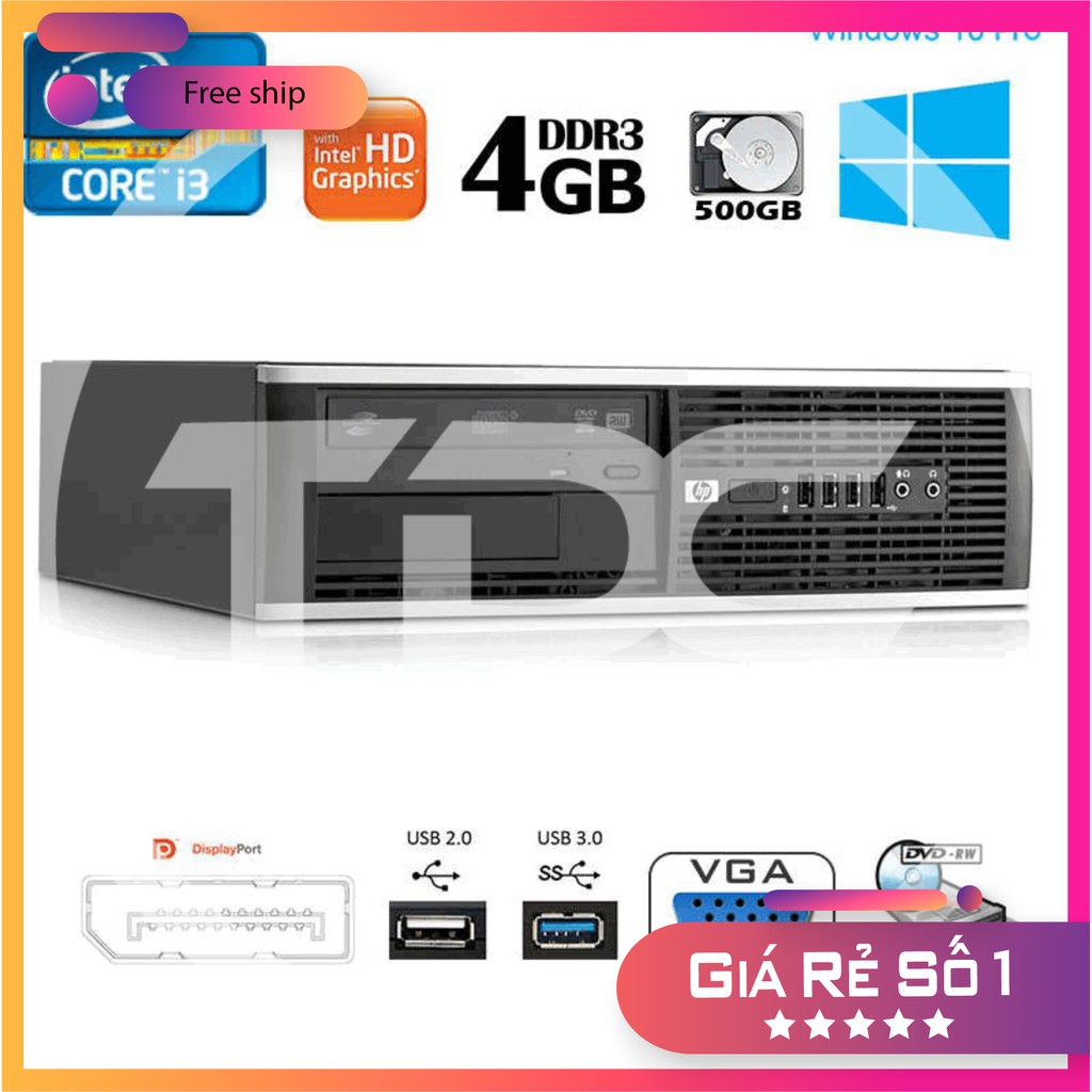 [THANH LÝ XẢ LỖ]  Cây máy tính để bàn HP compaq 6300 core i3 3220 ram 4gb, ổ cứng 500gb.Hàng Nhập Khẩu, Bảo hành 2 năm,  | BigBuy360 - bigbuy360.vn