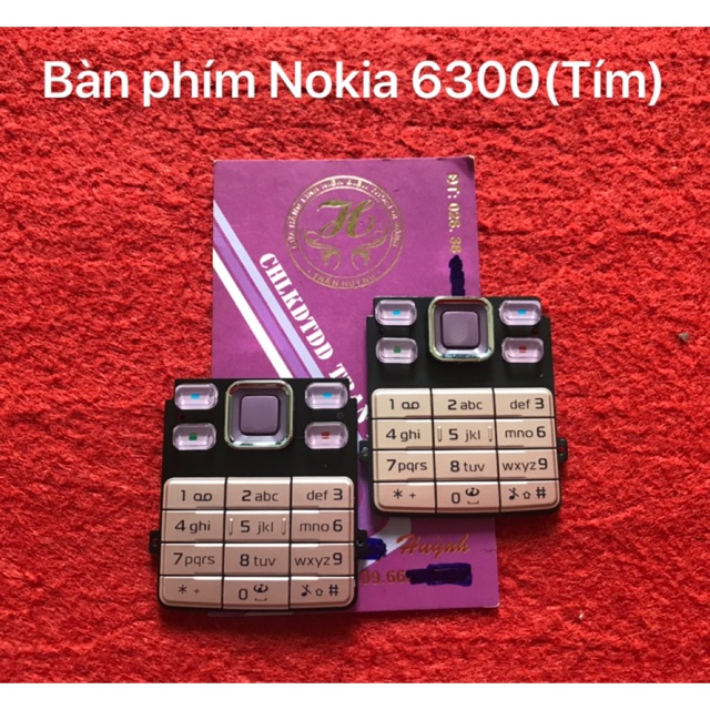 Bàn phím nokia 6300 màu tím