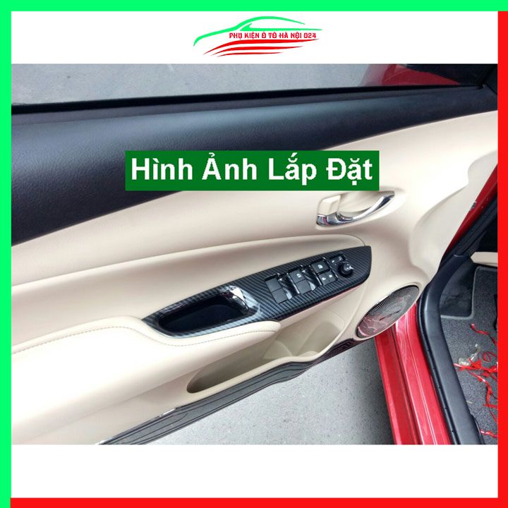 Ốp nội thất cho xe ô tô Vios 2019 2020 Vân Cacbon 7 Chi Tiết bảo vệ chống trầy xước và làm đẹp xe