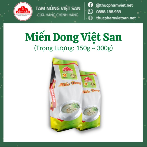 Miến Dong Việt San Loại Sợi Tròn Nhỏ Vàng