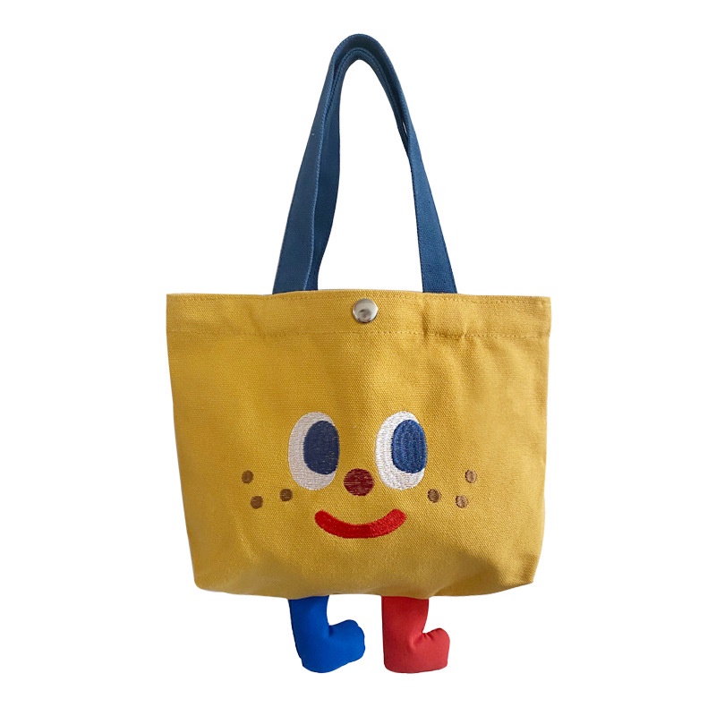 Túi Vải Canvas Đựng Cơm Trưa Xách Tay / Chân Nhỏ Mềm Mại Dễ Thương