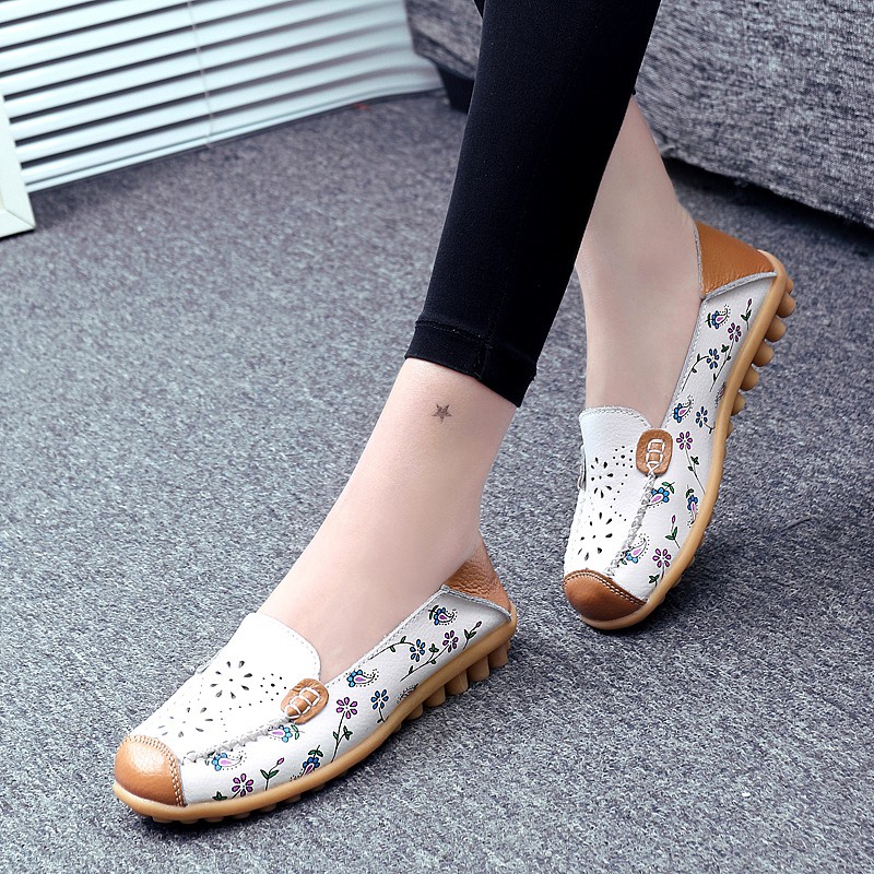 Giày da bò thủ công thời trang cho nữ Màu sắc đa dạng Mềm mại và thoải mái Giày lười giày đi dạo | BigBuy360 - bigbuy360.vn