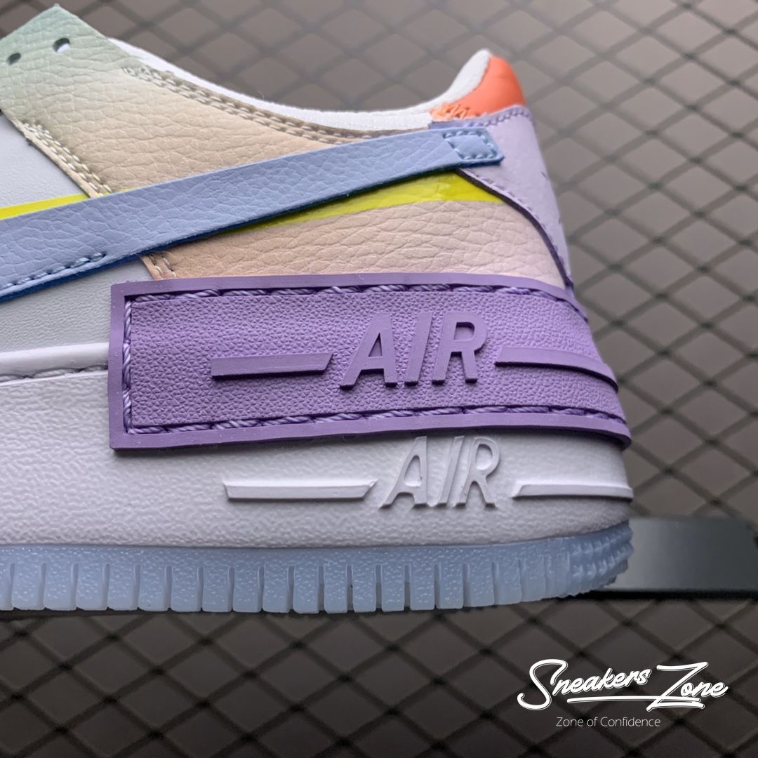 (FREESHIP+HỘP+QUÀ) Giày Thể Thao AIR FORCE 1 Shadow White Hydrogen Blue Purple Trắng Xanh Gót Tím Thấp Cổ Siêu Hot | BigBuy360 - bigbuy360.vn
