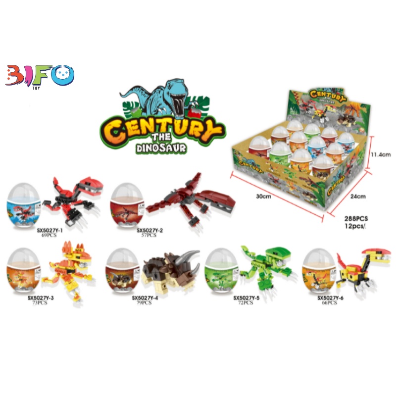 Lắp ghép Century The Dinosaur Trứng khủng long và đồ chơi lắp ghép xếp hình máy bay nhiều mẫu phát triển tư duy cho trẻ