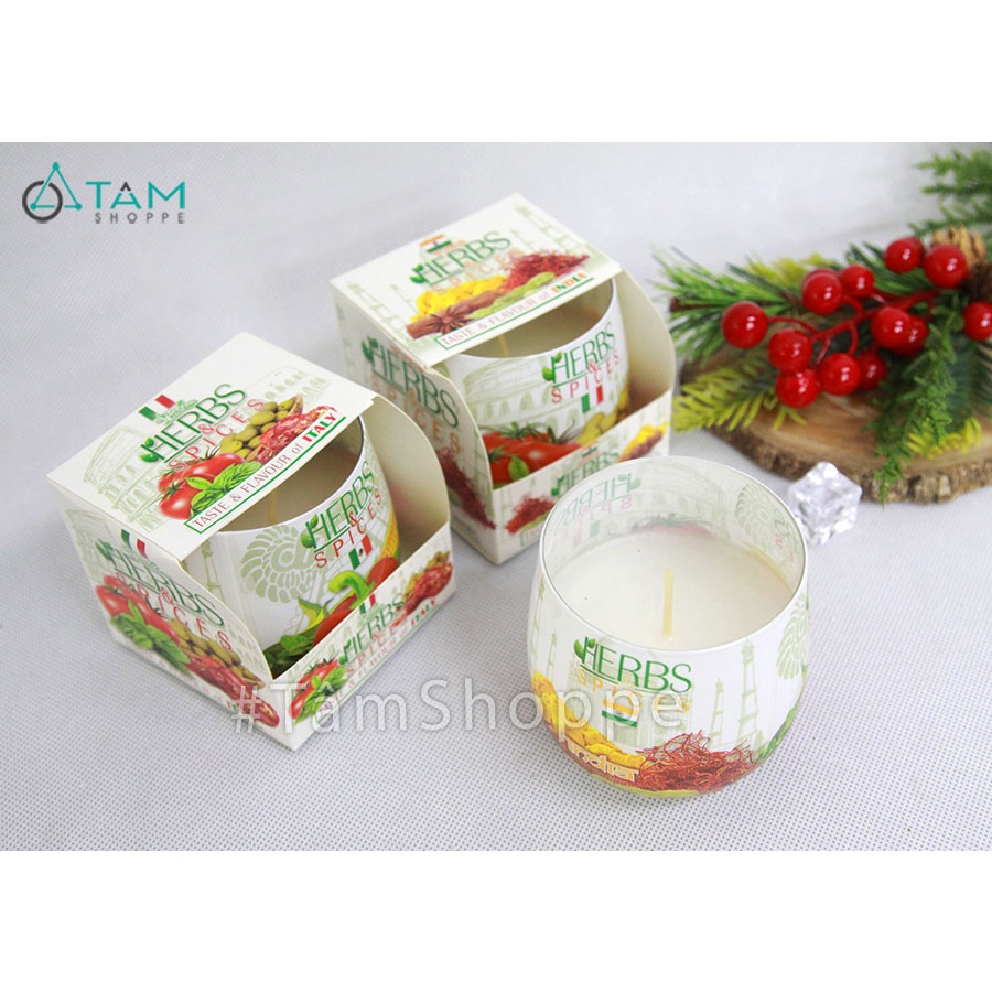 Ly nến thơm thiên nhiên thảo mộc cay NT-03