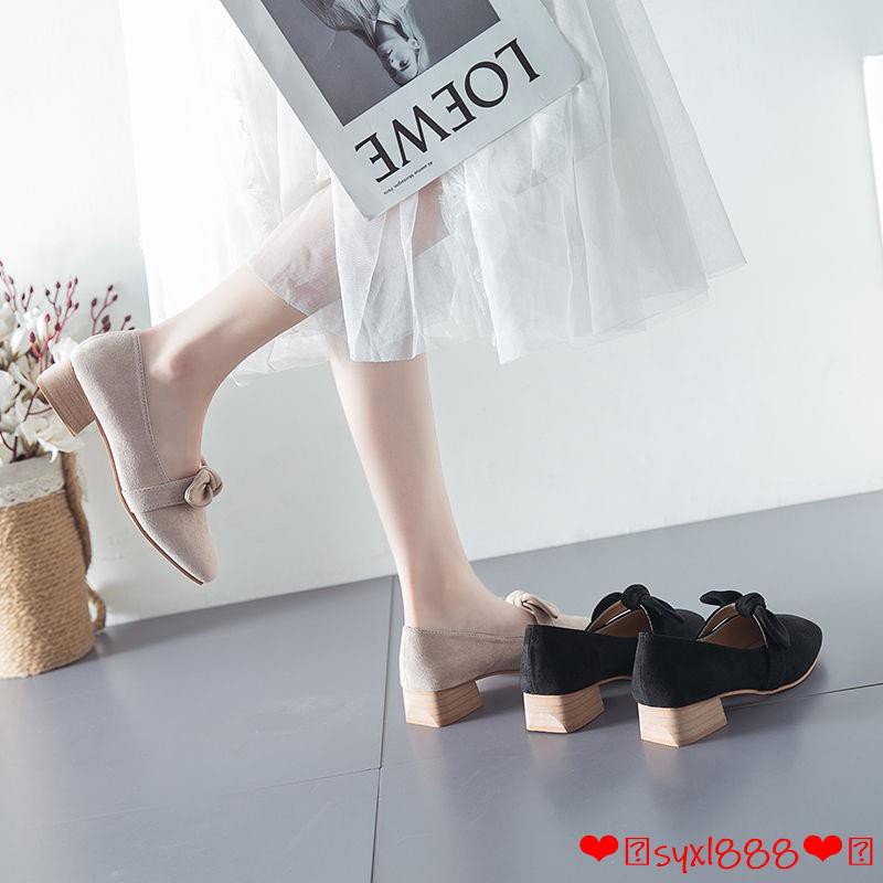 Giày Búp Bê Gót Dày Kiểu Hàn Quốc Thời Trang Mùa Xuân 2020 Cho Nữ | BigBuy360 - bigbuy360.vn