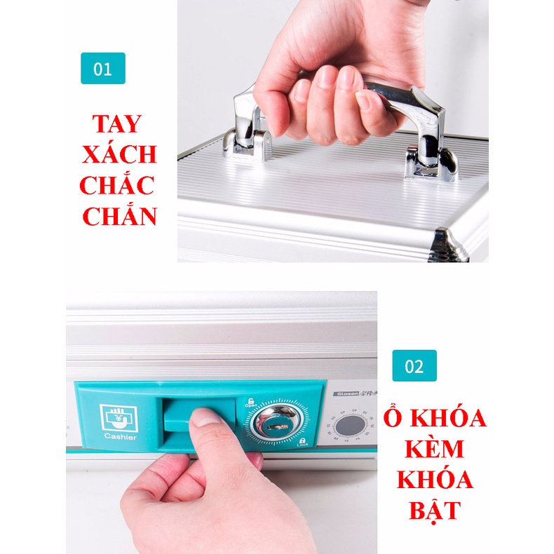 Hộp đựng tiền tiết kiệm có khóa, hộp đựng visa, hộp đựng giấy tờ