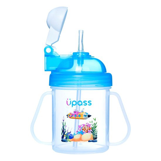 Cốc tập uống nắp bật hai tay cầm đầu hút mềm Upass UP0623Y 200ml