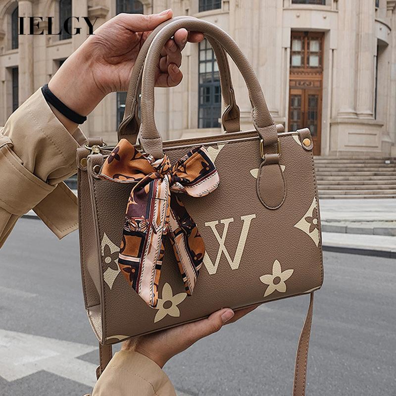 Túi đeo chéo phối khăn lụa kích cỡ lớn phong cách thời trang hàn quốc dành cho phái nữ