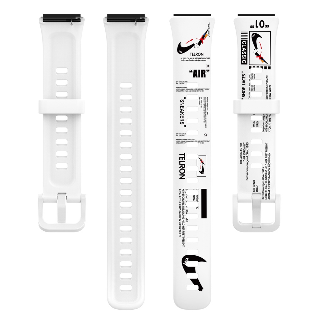 Dây Đeo Silicone Mềm Họa Tiết Rằn Ri Cho Đồng Hồ Thông Minh Huawei Band 7