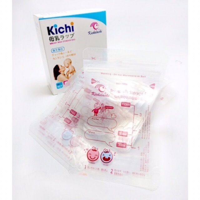 Túi Trữ Sữa Kichilachi Hộp 30 Túi 100ml