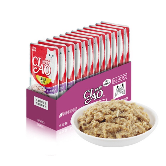 [Mã 11FMCGSALE1 giảm 10% đơn 250K] Gói Ciao-60g cho mèo
