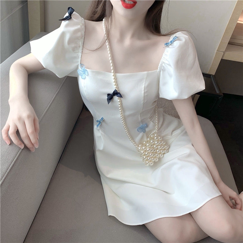 Đầm Chữ A Cổ Vuông Tay Phồng Thời Trang Nữ Tính | BigBuy360 - bigbuy360.vn