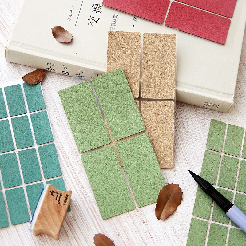 Bộ 16 / 64 tờ giấy ghi chú bằng gỗ không thấm nước kiểu cách cổ điển