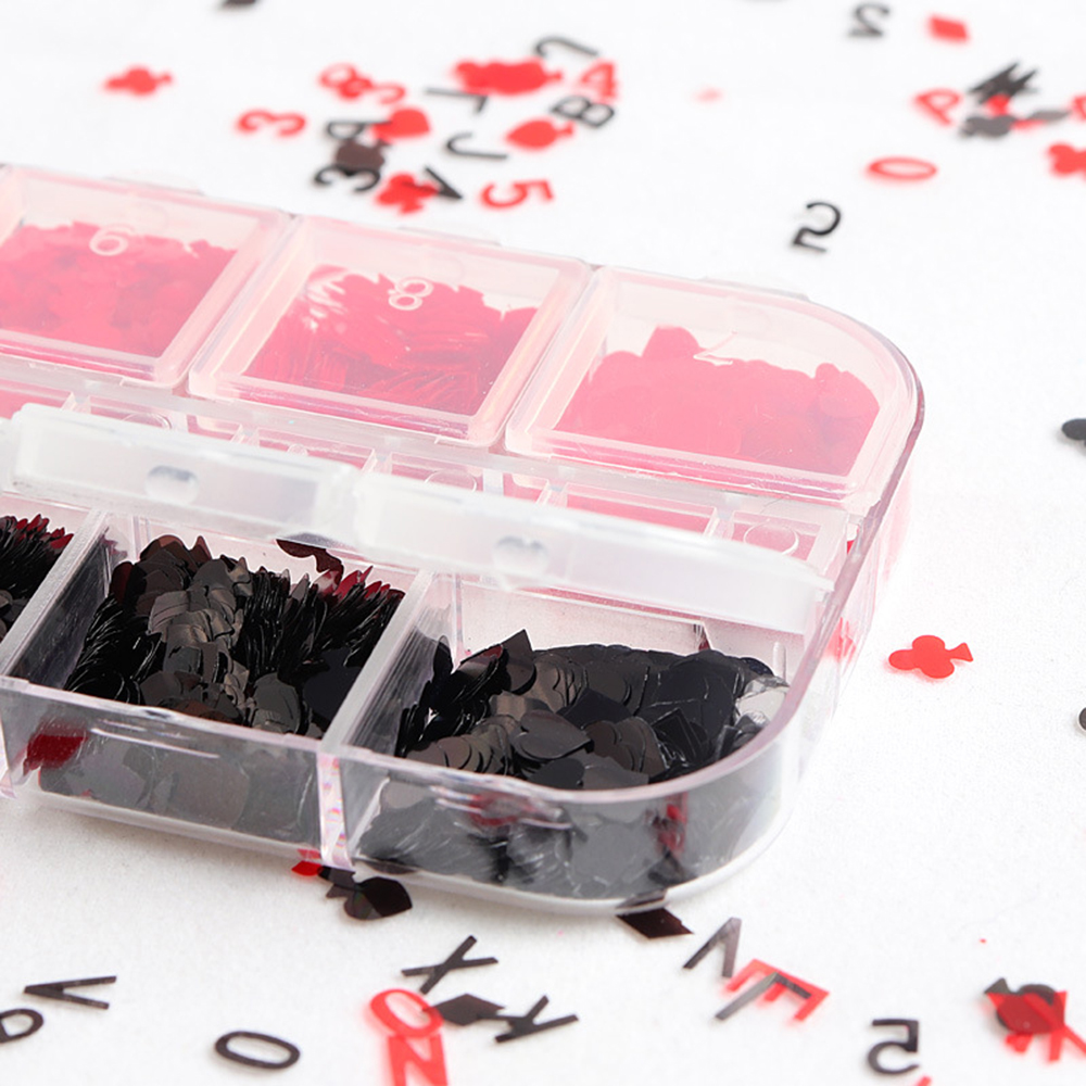 Hộp Phụ Kiện Kim Sa Trang Trí Móng Tay Nghệ Thuật Độc Đáo