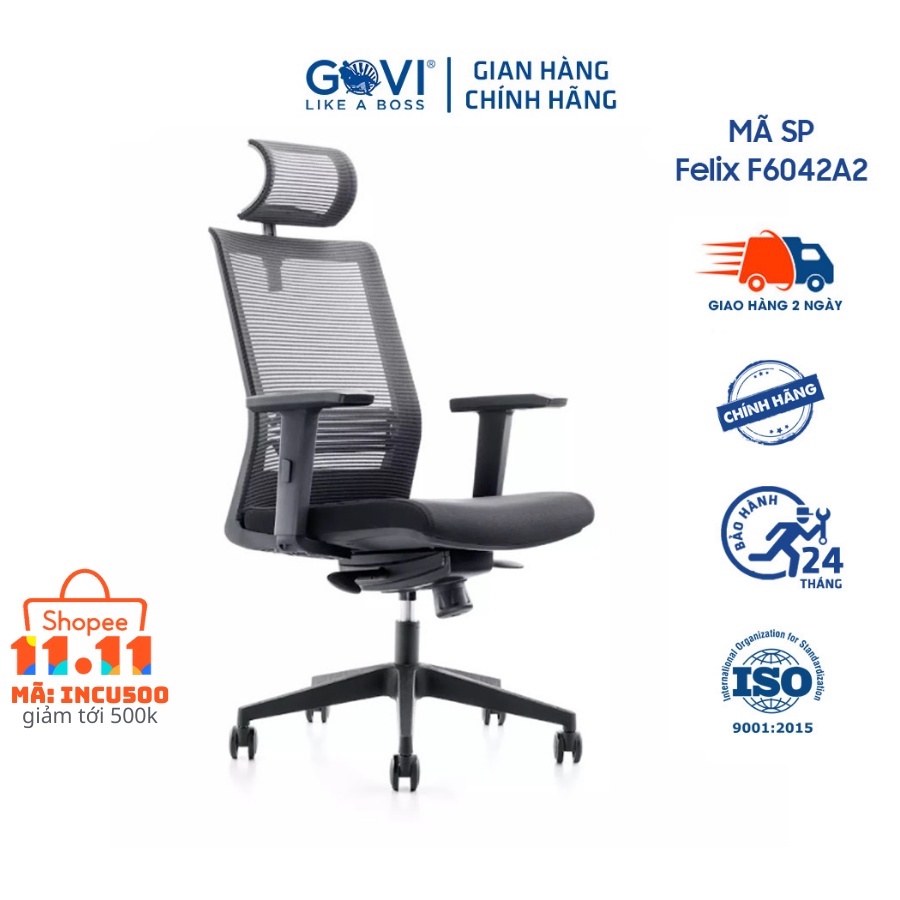 Ghế xoay văn phòng Felix F6042A-2 Tựa đầu