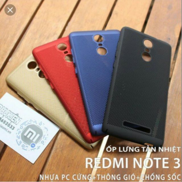 Ốp lưng Chống nóng tản nhiệt cho xiaomi redmi note 3 hàng cao cấp(nhiều màu)