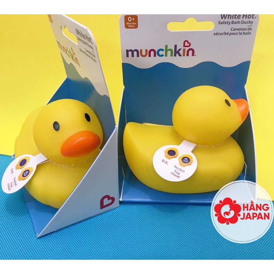 Đồ chơi bồn tắm vịt vàng báo nóng Munchkin Mỹ cho bé từ 0 tháng tuổi - Chất liệu nhựa an toàn